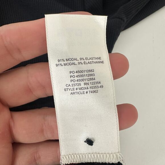 NWT Wilfred women Harlequin bodysuit long sleeve size XS black deep v-neck sexy - Picture 11 of 12